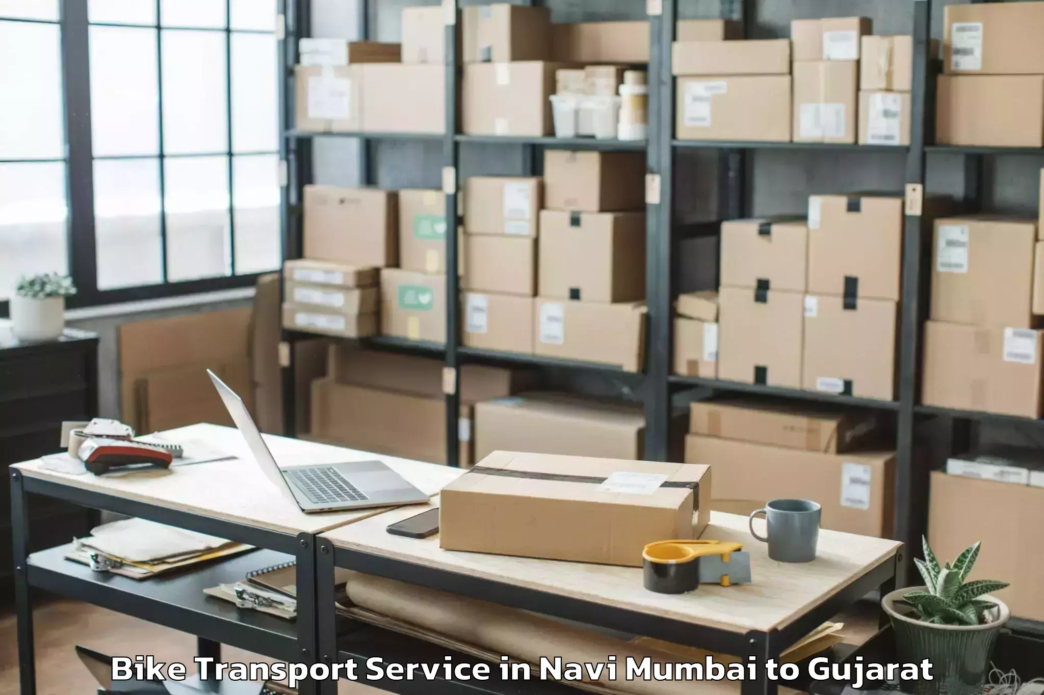 Book Navi Mumbai to Kavant Bike Transport Online